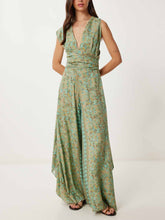 Retro Paisley Ethnic Print Jumpsuit