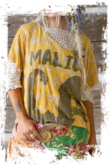 Block Print Malibu CA Tee