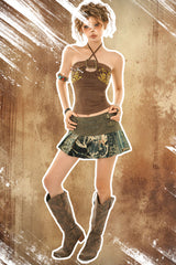 Punk Rock Suspender Bustier Top