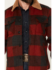 Men's Plaid Print Button-Down Lumber Jack Jacket