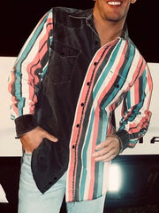 Men's long Casual Stripe Shirt