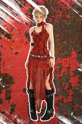 Sultry Red Flame Tie-Dye Dress