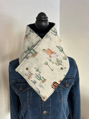 Western Green Cactus Warm Neck Hood