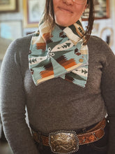 Western Green Aztec Warm Neck Hood