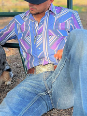 Men's Western Vintage Long Sleeve Shirt