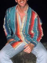 Men's Stripe Long Sleeve Shirt