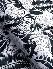 Summer Tops Black White Floral Men's Button Down Shirt