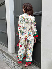 Resort Floral Print Bell Sleeve Maxi Dress