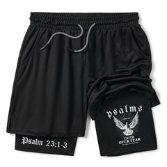 Faith Over Fear Christian Performance Shorts