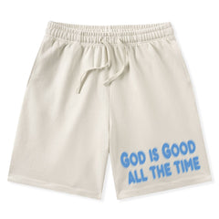 God Is Good All The Time Christian Washed Shorts