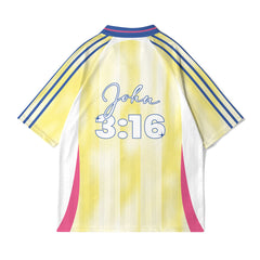 Jesus Saves Christian Yellow Collar Jersey