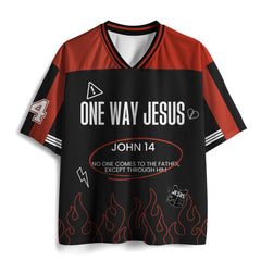 No One Comes To The Father Except Through Him Christian Mesh Jersey