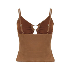 Bohemian Slit Heart Button Sexy V-Neck Vest