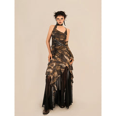 Asymmetrical Hem & Raw Edge Detail | Vintage Grunge Retro Mini Skirt