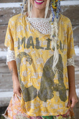 Block Print Malibu CA Tee