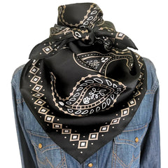 Paisley Wild Rags (Flint) | Black Silk Scarf