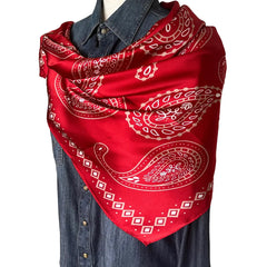 Paisley Wild Rags (Blaze) | Red Silk Scarf