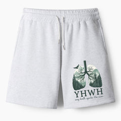 YHWH Nature Lung Christian Fleece Shorts