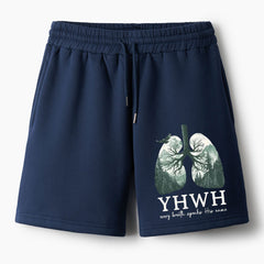 YHWH Nature Lung Christian Fleece Shorts