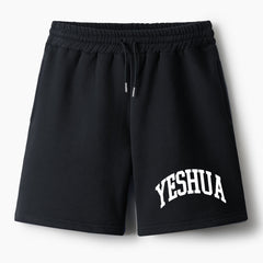 Yeshua He Saves Christian Fleece Hoodie Shorts