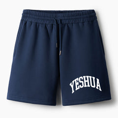 Yeshua He Saves Christian Fleece Hoodie Shorts
