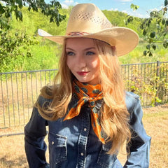 Western Wild Rags (Sierra & Stone) Turquoise Silk Scarf