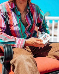 Men's Vintage Stripe Print Shirt