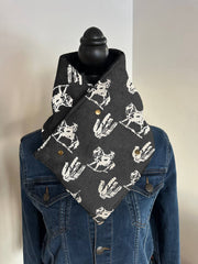 Western Cactus Print Warm Neck Hood