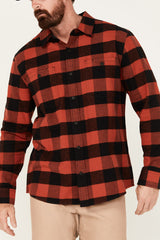 Men's Buffalo Plaid Print Flannel Work Shirt