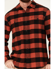 Men's Buffalo Plaid Print Flannel Work Shirt