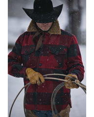 Men's Plaid Print Button-Down Lumber Jack Jacket