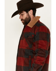 Men's Plaid Print Button-Down Lumber Jack Jacket