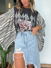 Def Leppard Mix & Match Tee Black Stripe