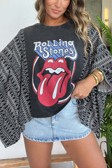 The Rolling Stones Mix & Match Tee Black Aztec