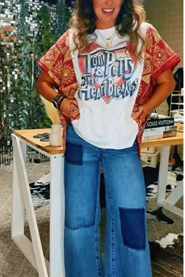 Tom Petty Heart AndLogo Mix & Match Tee （No Patch）