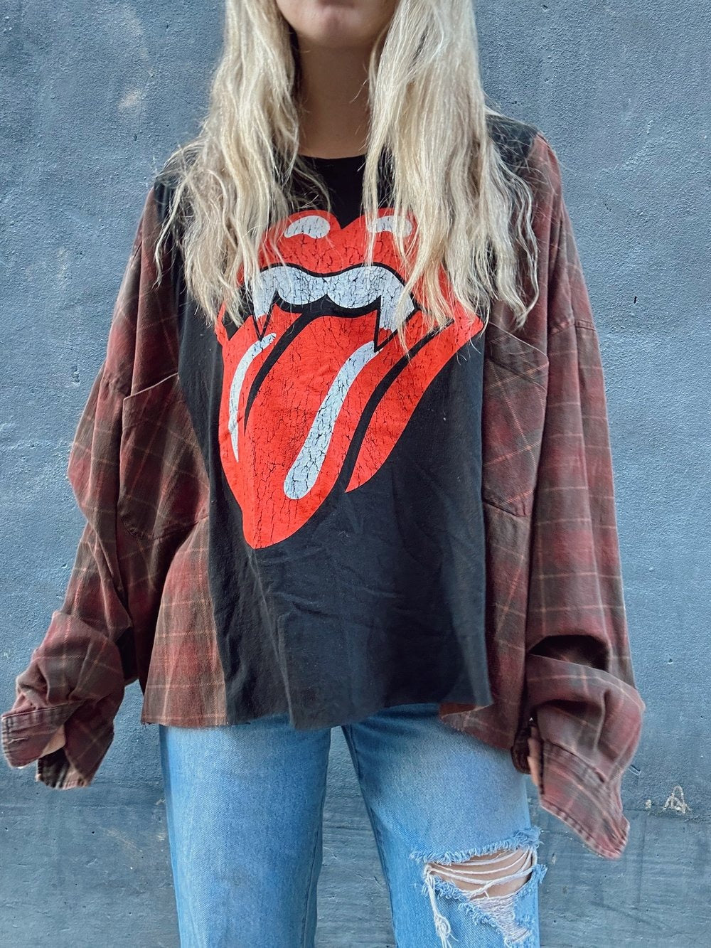ROLLING STONES FLANNEL TEE
