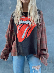 ROLLING STONES FLANNEL TEE