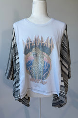 Def Leppard Mix & Match Tee White Stripe
