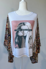 Free Brittney Mix & Match Tee White Floral