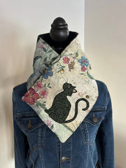 Western Cowboy Cat Aztec Warm Neck Hood