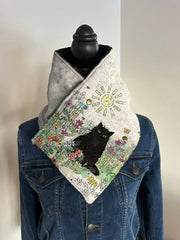 Western Cowboy Orange Print Aztec Warm Neck Hood