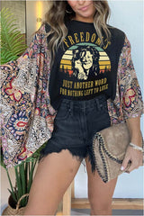 Freedom's Just Another Word for Nothing Left To Lose Tee(No Patch)
