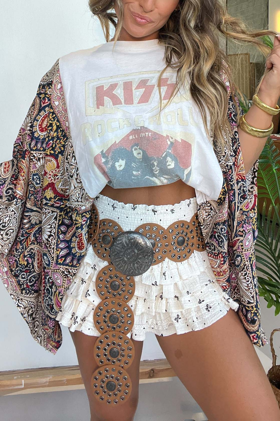 Kiss Mix & Match Tee White Floral