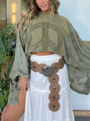 Peace Within Kimono Sleeve Tee Olive