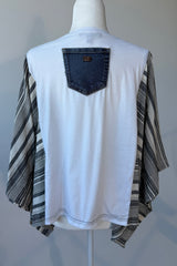 Def Leppard Mix & Match Tee White Stripe