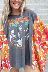 KlSS-Vintage Bandphoto Print Mix & Match Tee
