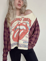 ROLLING STONES FLANNEL TEE