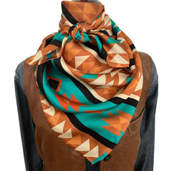 Aztec Wild Rags (Cimarron Turquoise) Silk Scarf