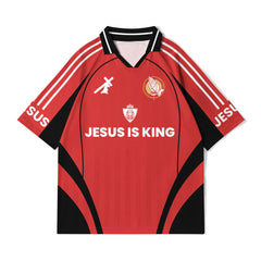 Jesus Is King Christian Collar Jersey