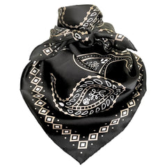 Paisley Wild Rags (Flint) | Black Silk Scarf